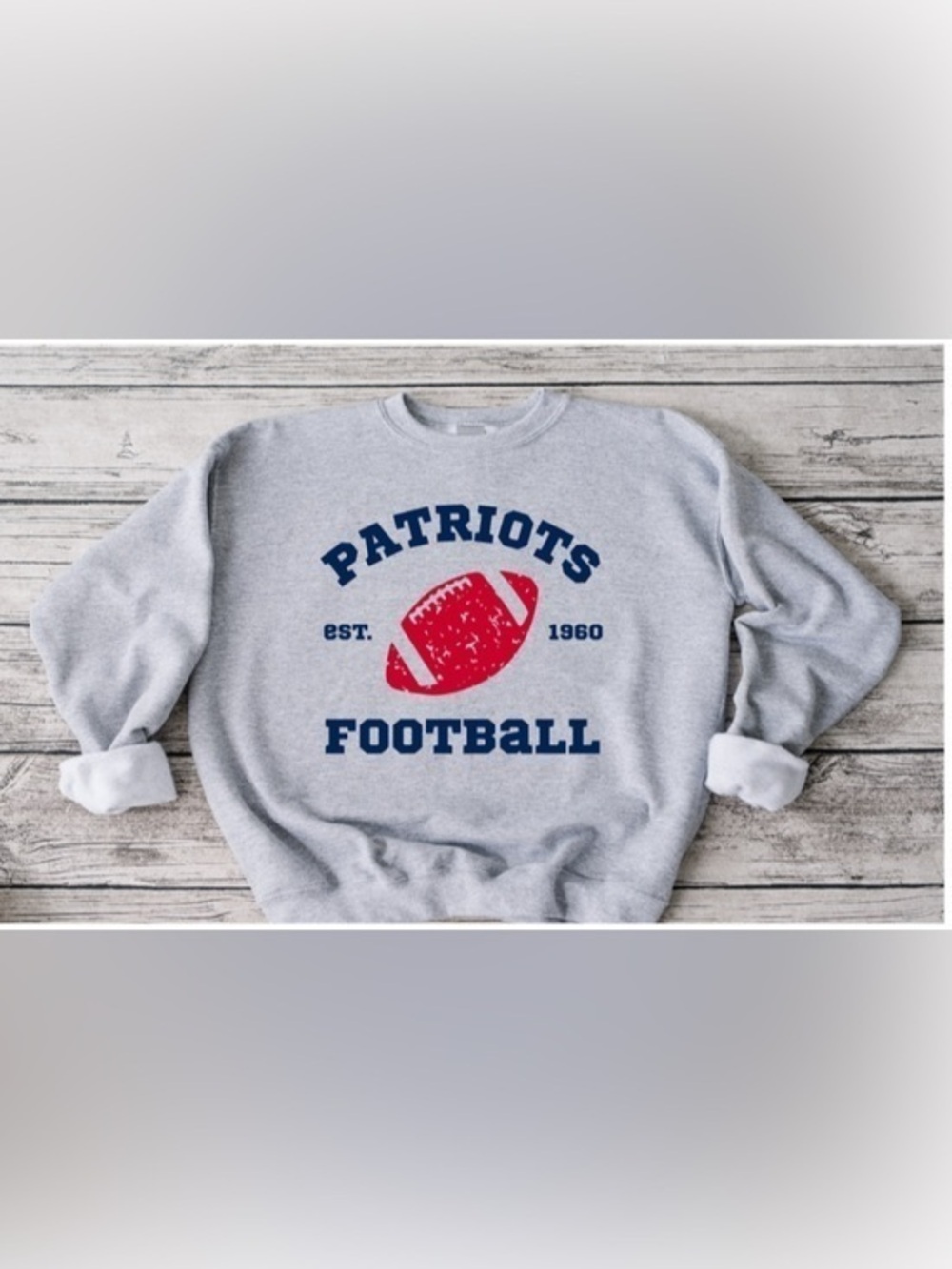 Patriots Retro Football Crewneck
